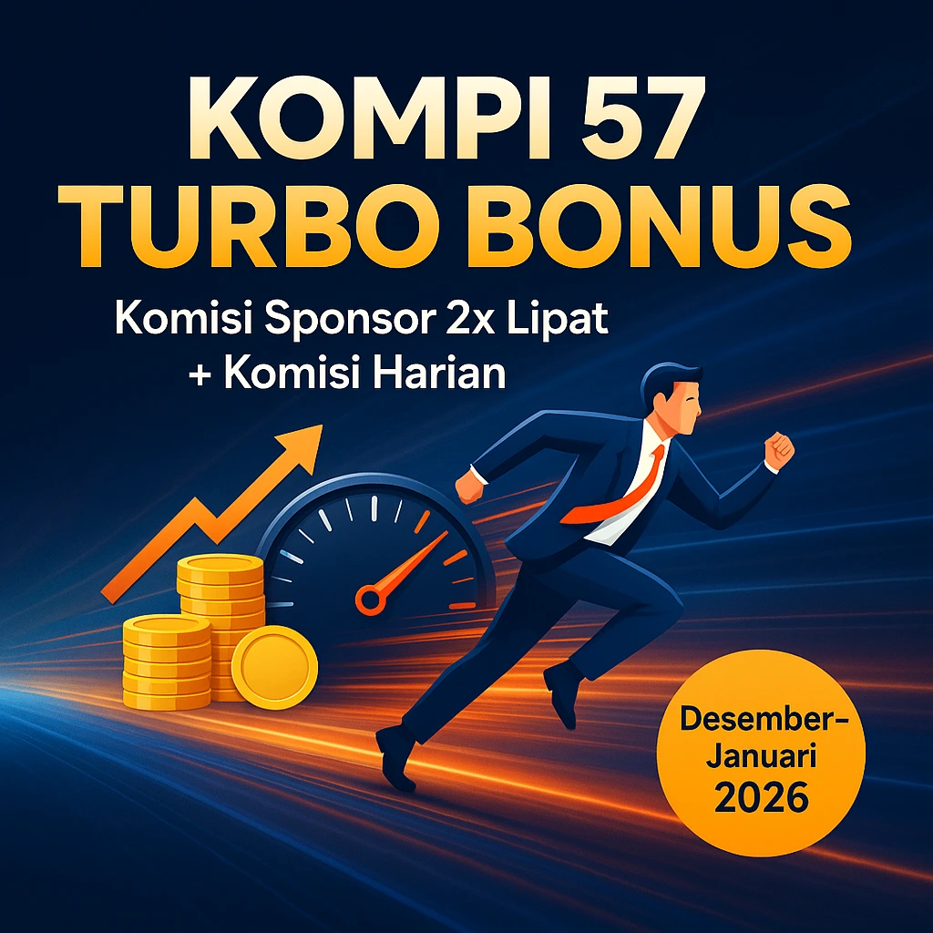 Kompi 57 Turbo Bonus — Desember s/d Januari 2026 · Treninet